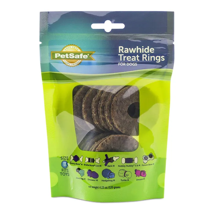 Busy Buddy Rawhide Treat Ring Refills, Original Rawhide, Medium