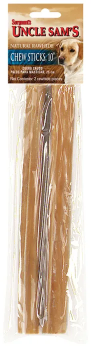 Ser Rawhide Chew Sticks 10" 2 Pk
