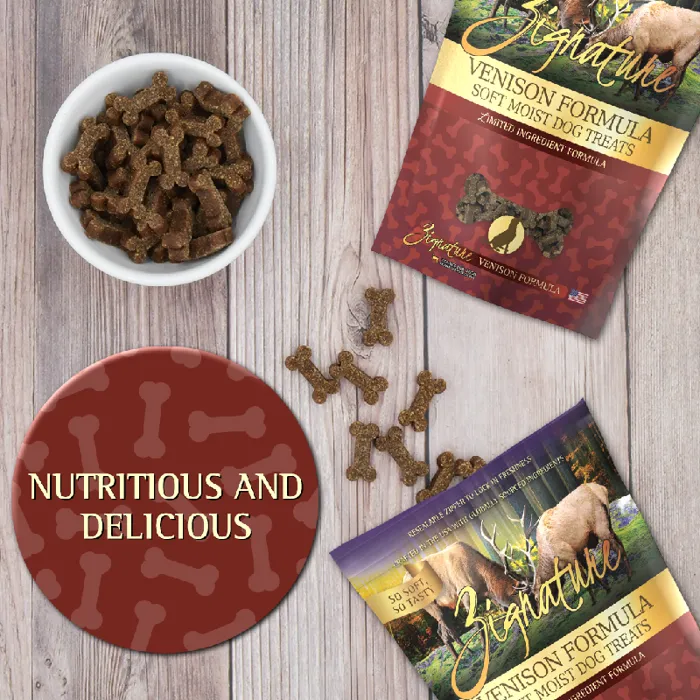 Zignature Dog Treat Soft Moist Venison 4oz