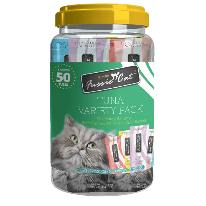 Fussie Cat Puree Tuna Variety Pack 50-ct
