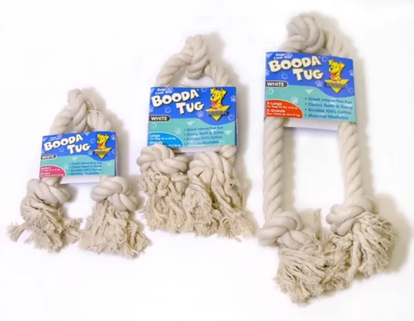 Booda 3 Knot Rope Tug White Large